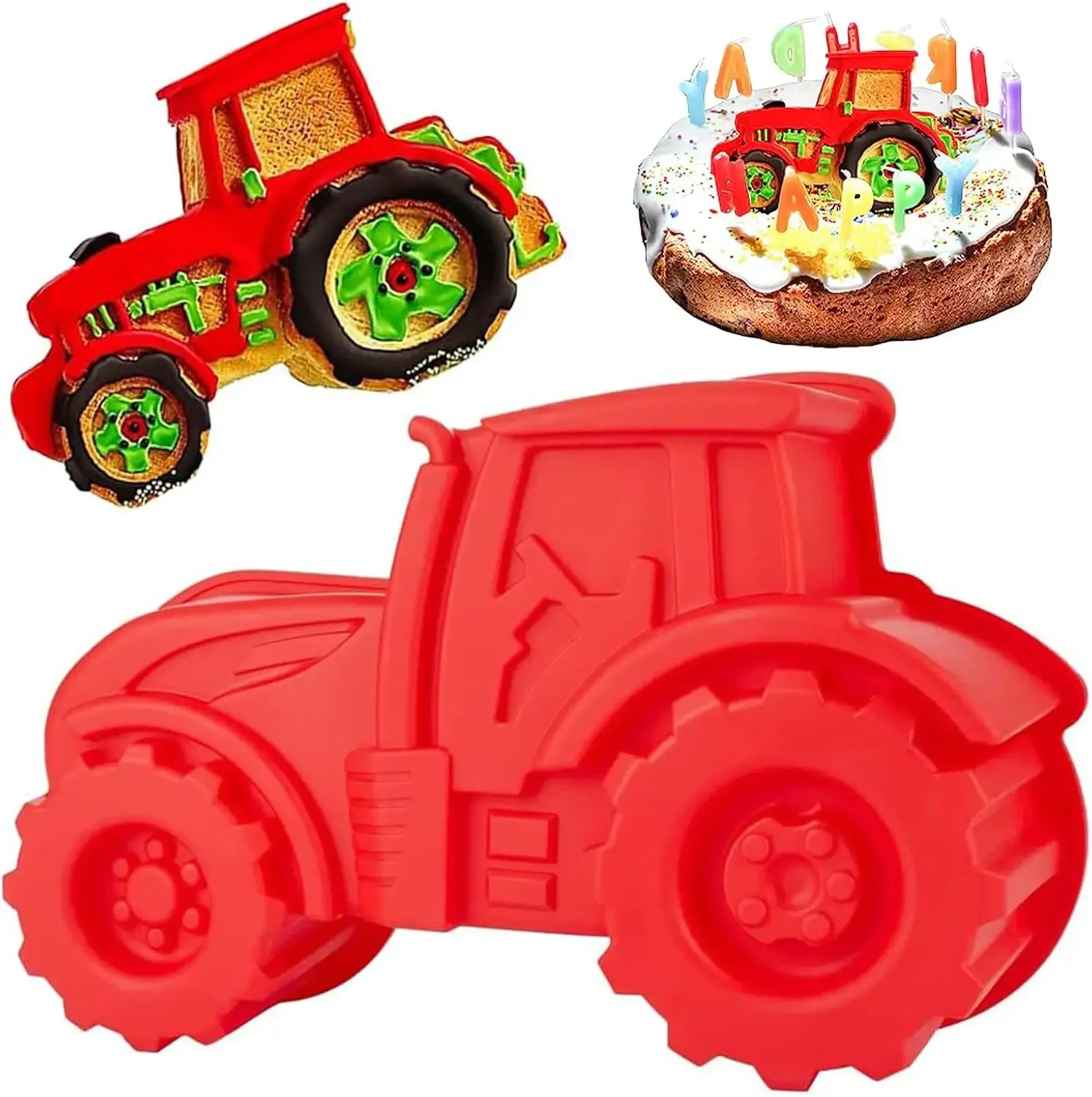Cetakan kue silikon traktor 3D - Tractor Implement ulasan dan harga